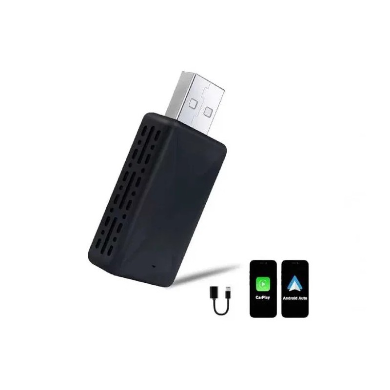 Безжичен USB адаптер за Android Auto и Apple CarPlay – Plug & Play
