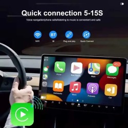 Безжичен USB адаптер за Android Auto и Apple CarPlay – Plug & Play