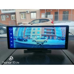 Монитор с вграден видеорегистратор + CarPlay / Android Auto – 9.3" IPS, камера, GPS, FM