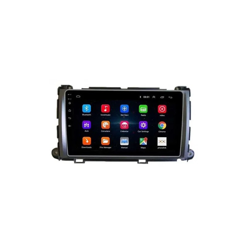 Toyota Sienna 2010–2017 мултимедия Android 15 | 9" навигация + камера