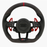 Audi RS спортен волан 2019–2024 – алкантара и карбон, shift paddles, съвместим с RS3 RS4 RS5 RS6