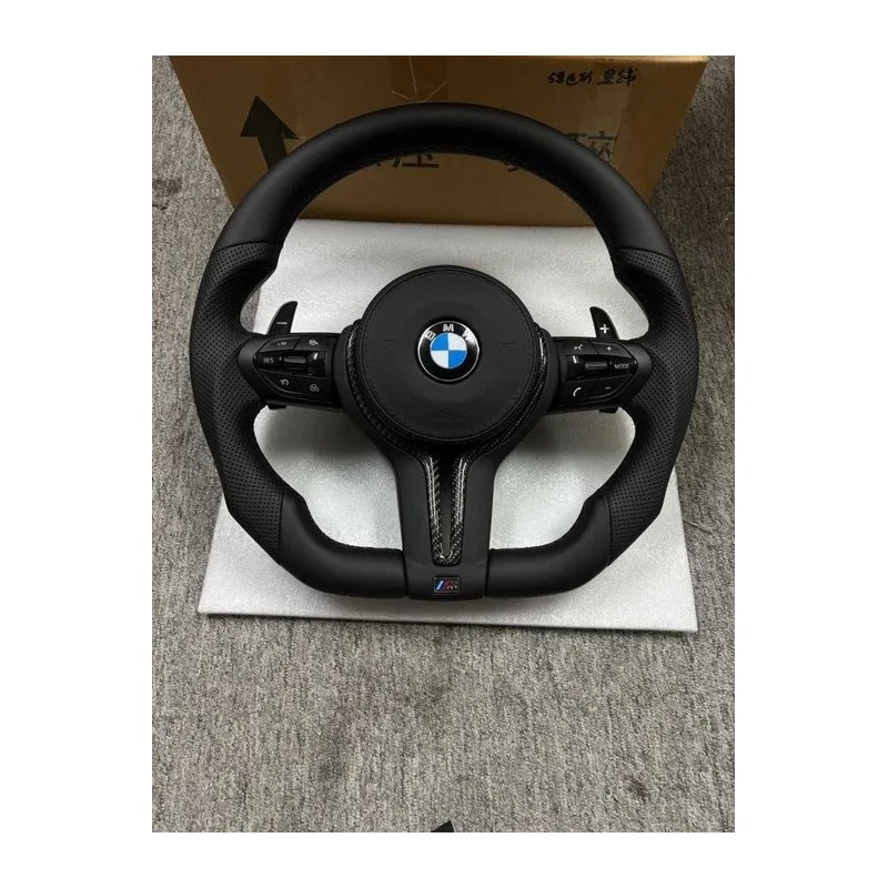 Волан BMW M Performance – черна кожа с карбонов акцент – F серия (2013–2018)