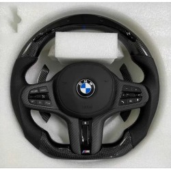 Волан BMW M Performance – карбон с LED дисплей и синя M лента – G серия (2019–2024)