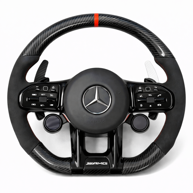 Волан Mercedes AMG – карбон и Alcantara с контролни селектори (2019–2022)