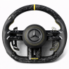 Волан Mercedes AMG – карбон и перфорирана кожа с жълта маркировка (2020–2023)