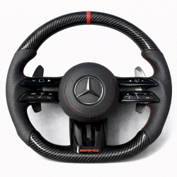 Волан Mercedes AMG – карбон с червен маркер и червен шев (2019–2022)