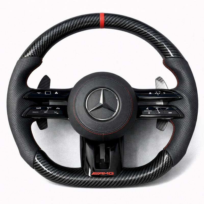 Волан Mercedes AMG – карбон с червен маркер и шев (2019–2022)