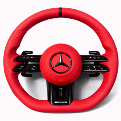 Волан Mercedes AMG – изцяло червен кожен дизайн (2019–2022)