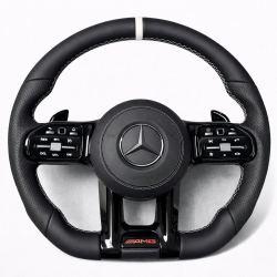 Волан Mercedes AMG – перфорирана кожа с контрастен шев (2018–2022)