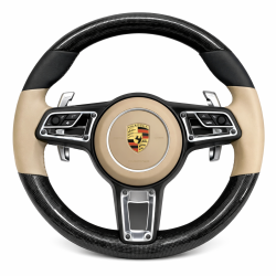 Волан Porsche – карбонов спортен с бежова кожа и мултифункции