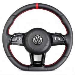 Волан Volkswagen – спортен, кожа с червен шев