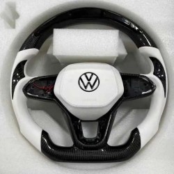 Волан VW R-Line – бял спортен карбон и кожа
