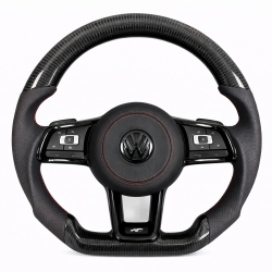 Волан VW R – спортен карбон и кожа с червени шевове
