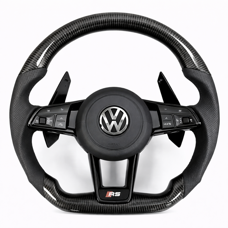 Волан VW RS – спортен карбон и перфорирана кожа