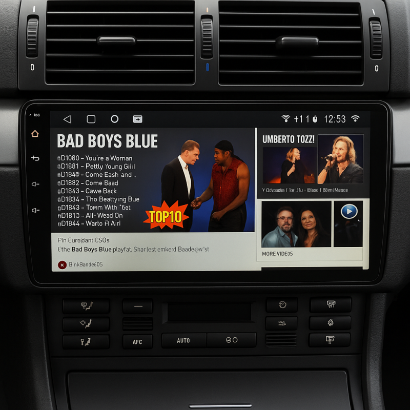 Мултимедия Android 15 за BMW E46 (1999–2005) | 9” дисплей, GPS, CarPlay, Bluetooth